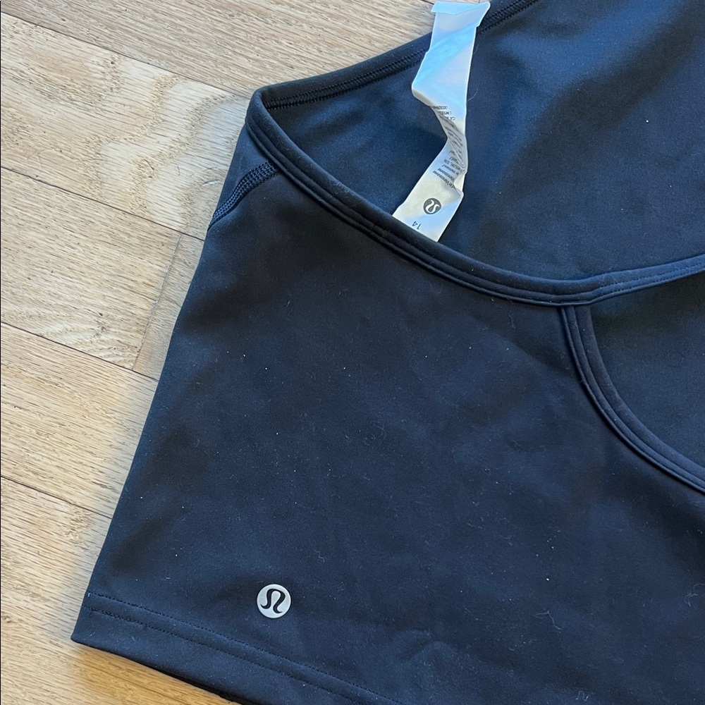 Lululemon Athletica Black High-Neck Sports top size 14 black - Picture 3 of 4